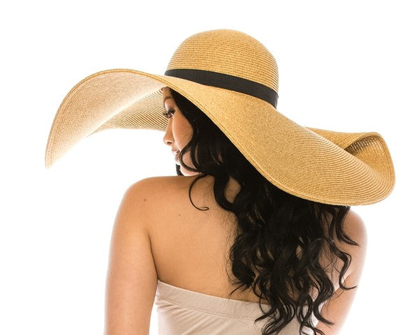 oversized straw beach hat