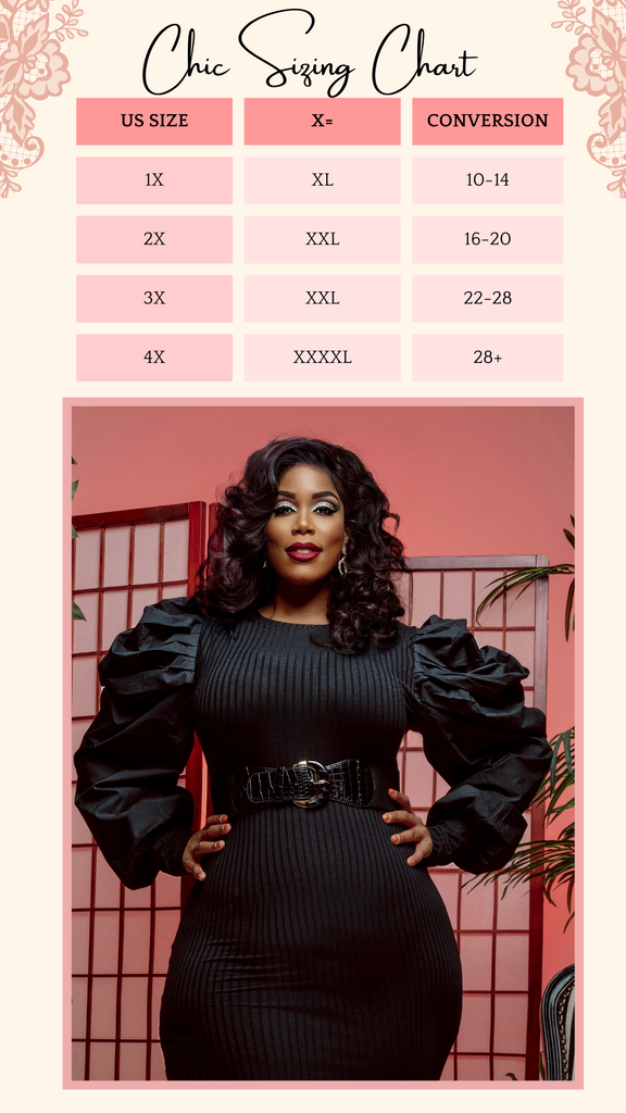 Size Charts & Measurements for Plus Sizes Chic And Curvy Chic