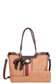 Faux-leather Rhinestone Handbag W/ Wallet Set