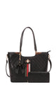 Faux-leather Rhinestone Handbag W/ Wallet Set