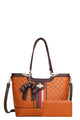Faux-leather Rhinestone Handbag W/ Wallet Set