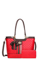 Faux-leather Rhinestone Handbag W/ Wallet Set