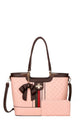 Faux-leather Rhinestone Handbag W/ Wallet Set