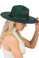 Buckled-Trim Felt Fedora