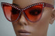 Framed-Cat Eye Sunglasses